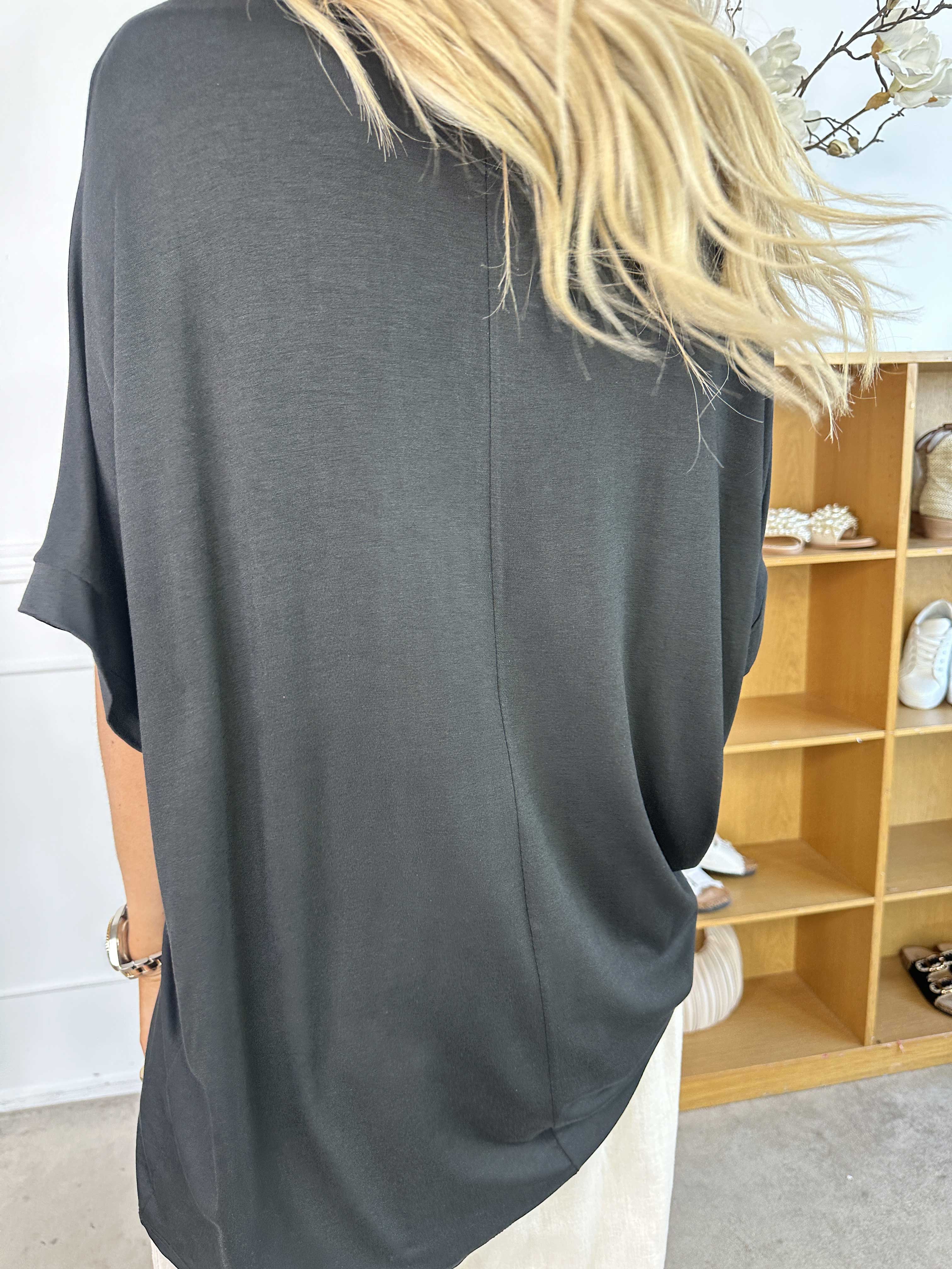 Reece - Mjuk t-shirt i viskos med similisten